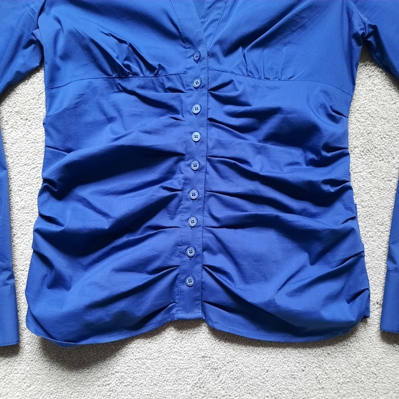 Dynamite royal purple ruched blouse - Picture 2 of 4